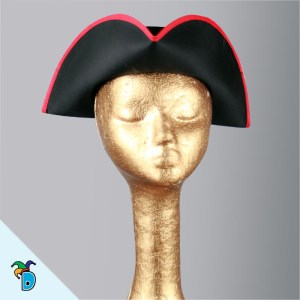 Sombrero Pirata Tela Rojo